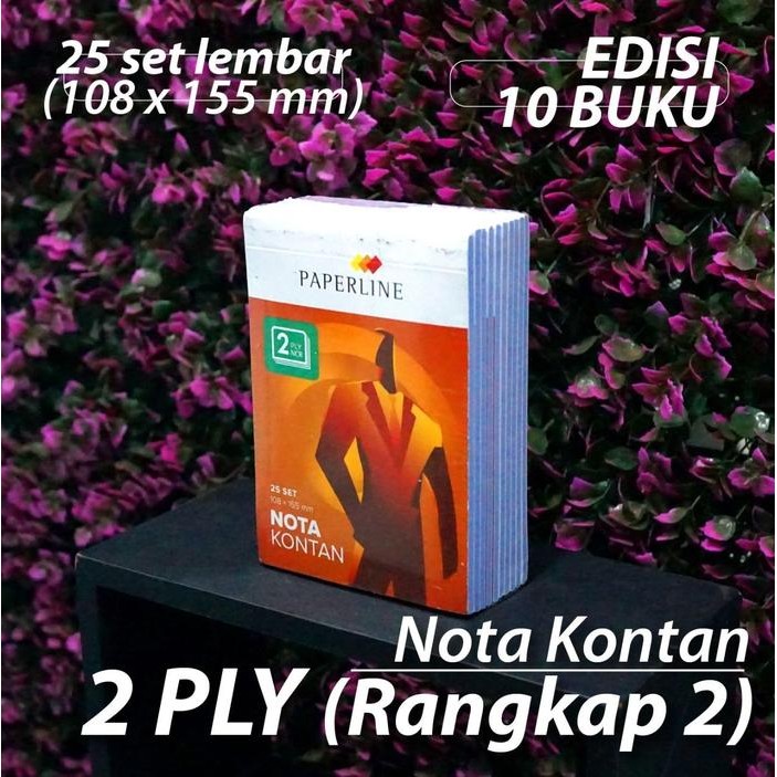 

ID [10 BUKU] BUKU NOTA KONTAN 2 PLY PAPERLINE - 108 X 155 MM - RANGKAP 2