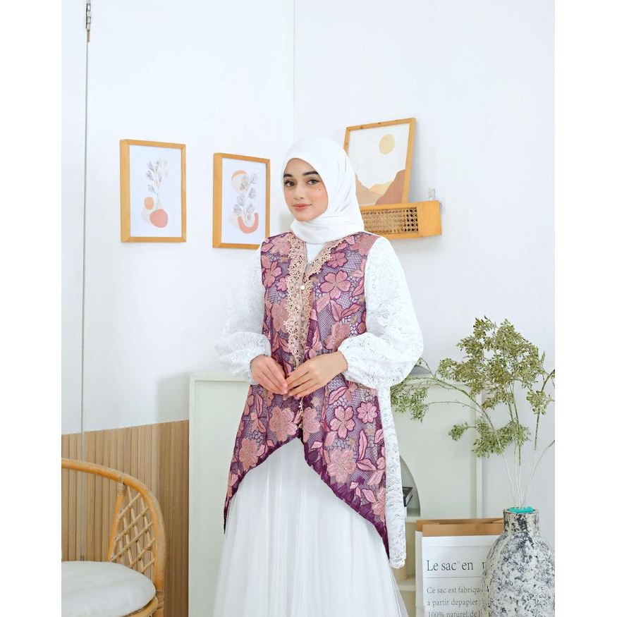 Perfectu Official Sarah Outer Hijab Non-Hijab Elegan Mewah Dewasa Dress Muslim Kardigan Kondangan