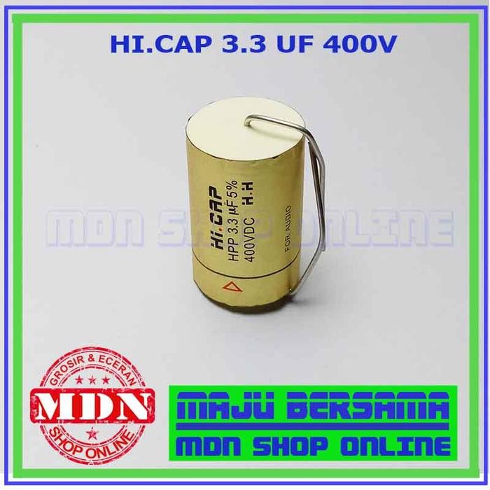KAPASITOR HI CAP 3.3 UF 400V - KAPASITOR AUDIO KUALITAS BAGUS