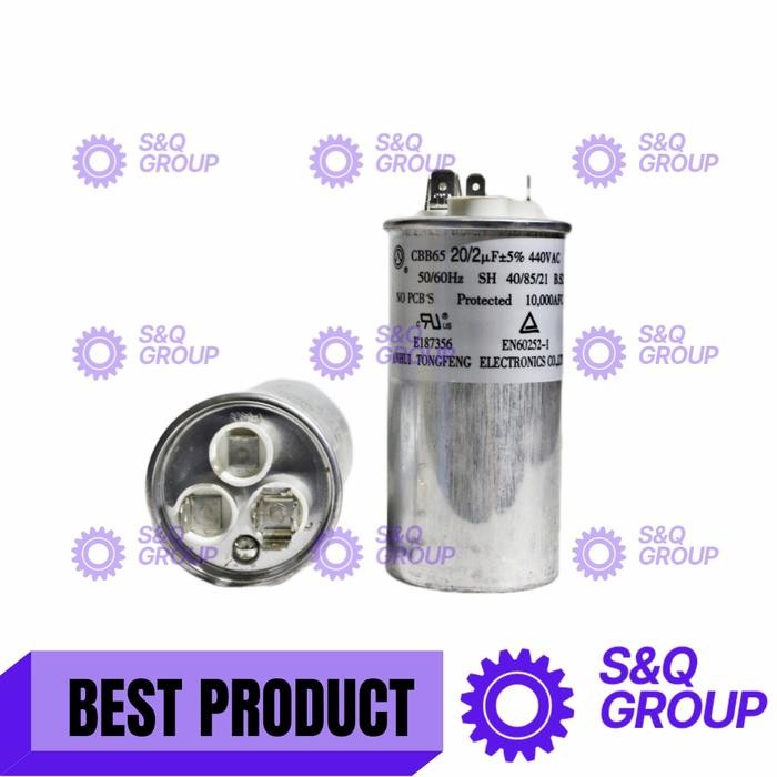 KAPASITOR AC PANASONIC 3/4PK ORI 20+2UF/CAPASITOR ORI PANASONIC 20+2UF