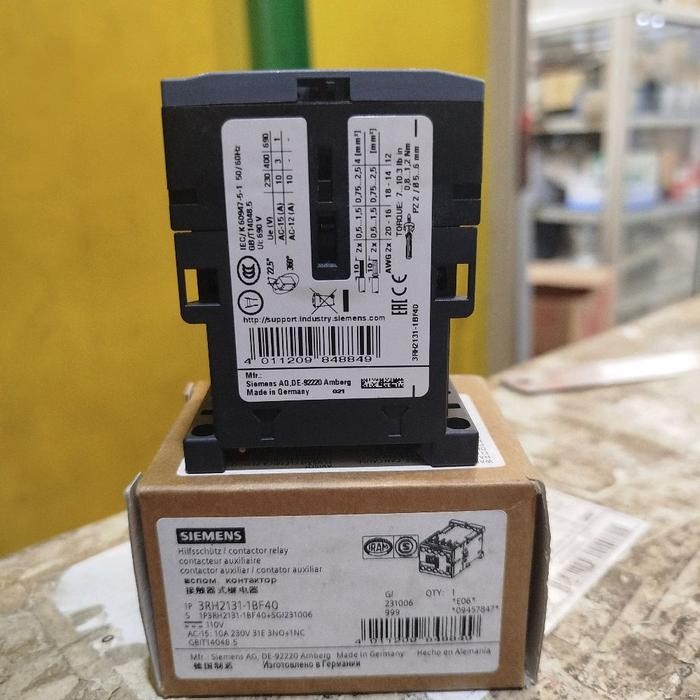 KONTAKTOR RELAY SIEMENS 3RH2131-1BF40 DC 110V 110VDC 3NO-1NC