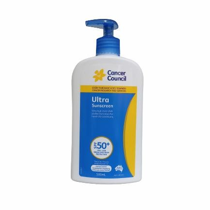 

Cancer Council Ultra Sunscreen Spf 50+ 500Ml