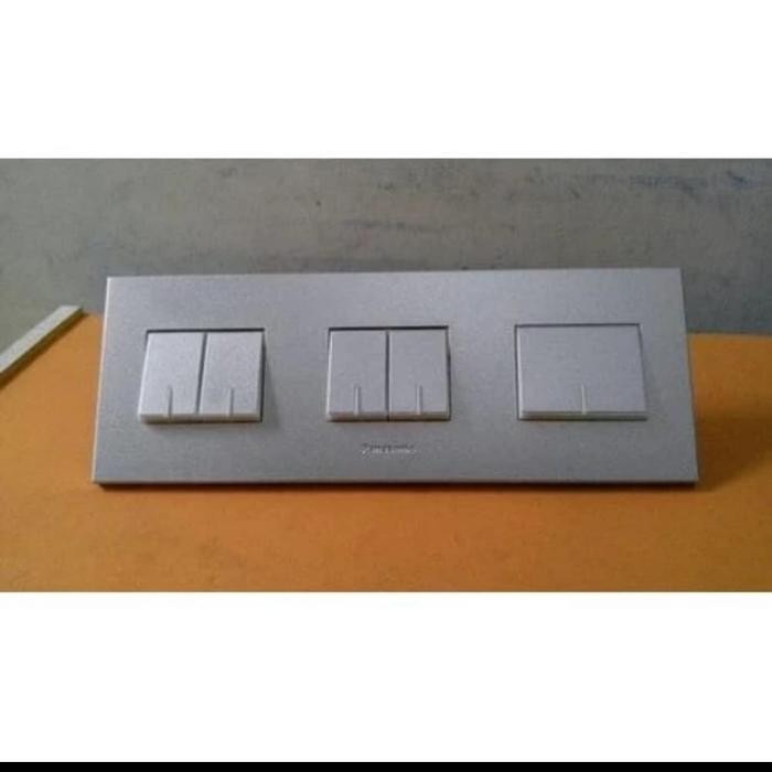 saklar 6 gang silver mws panasonic 6gang switch