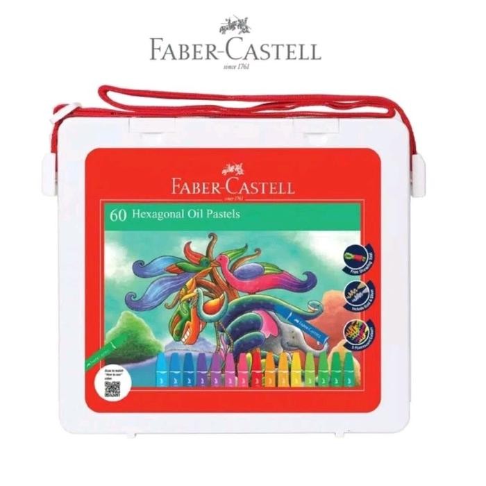 

New Crayon Faber Castell Hexagonal oil pastel 60 warna Stationery