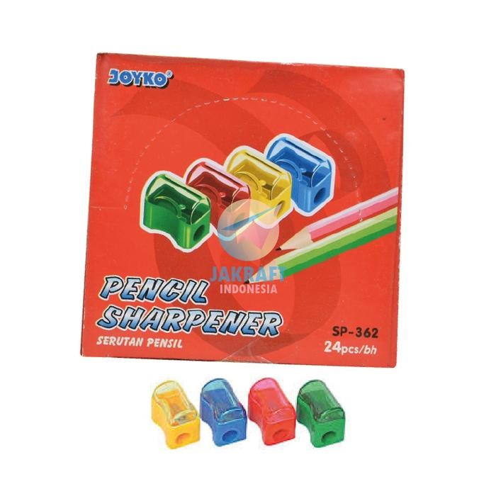 

New (24 Pcs) Serutan Pensil Kayu JOYKO SP-362 Pencil Sharpener Roti Rautan Lucu Tajam Murah