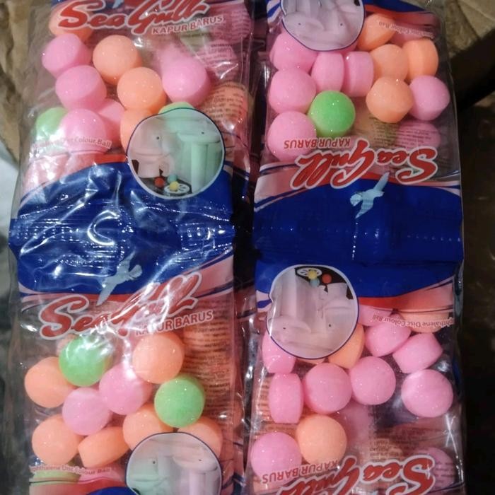 

New 1PACK (24 SASET) KAPUR BARUS SEAGULL Putih, warna warni