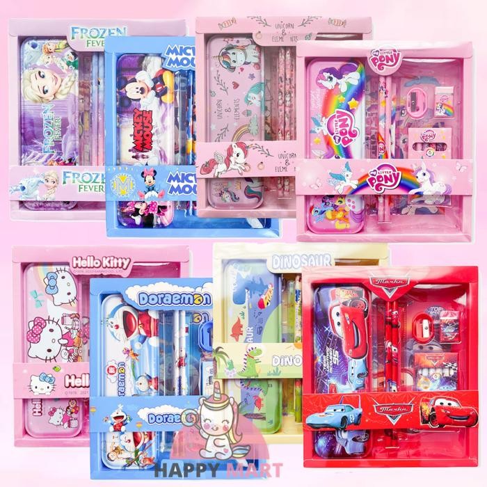 

New Kotak pensil pony / spiderman / frozen / cars 6 collors