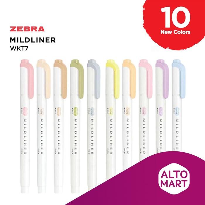 

New ZEBRA MILD LINER WKT7 Double-Sided Highlighter - Fine / Bold Mildliner