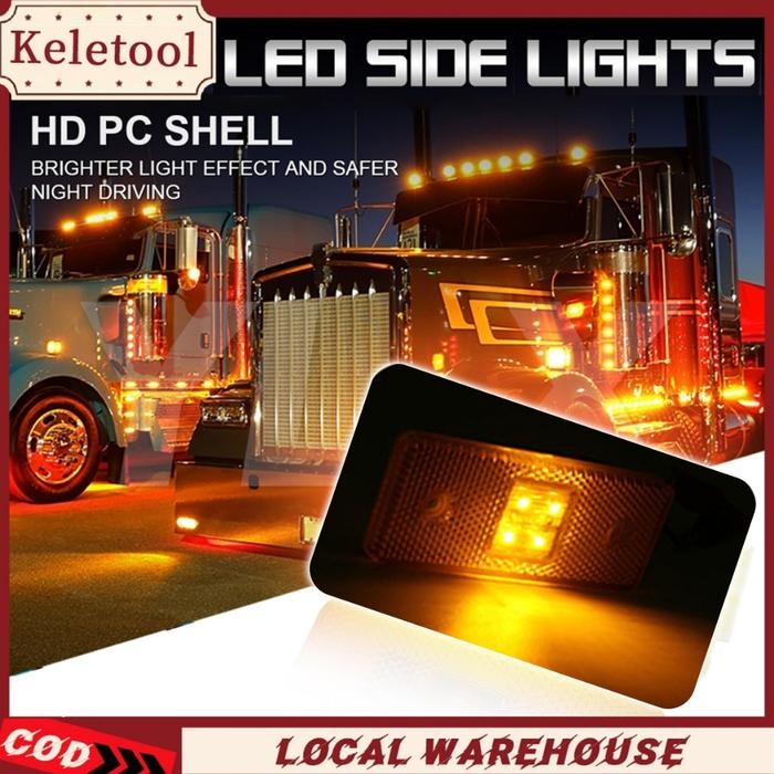 20pc 24v Lampu Sein Samping Truk LED lampu variasi truk lampu volvo led truk 24 volt led sein mobil
