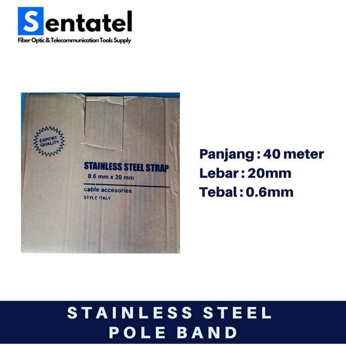 

New Stainless Steel Pole Band Strap Pita Tiang Fiber Optic PLN Grade 1 40m