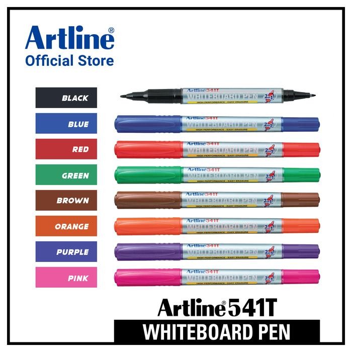 

New PULPEN ARTLINE WHITEBOARD PEN EK-541T PAPAN TULIS 0.4 MM DUA KEPALA