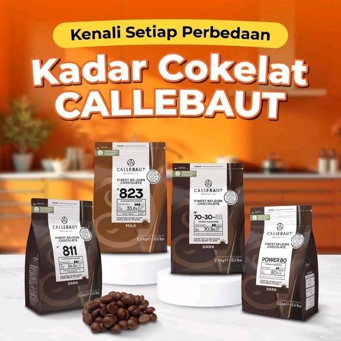 

Neww Callebaut 811 repack Chocolate Cokelat kue Terlaris