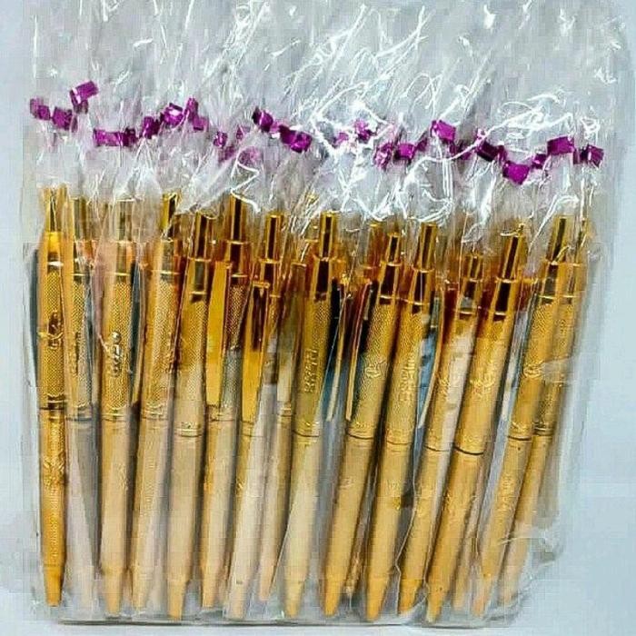 

New ( isi 100pcs ) pena emas perak kemasan plastik