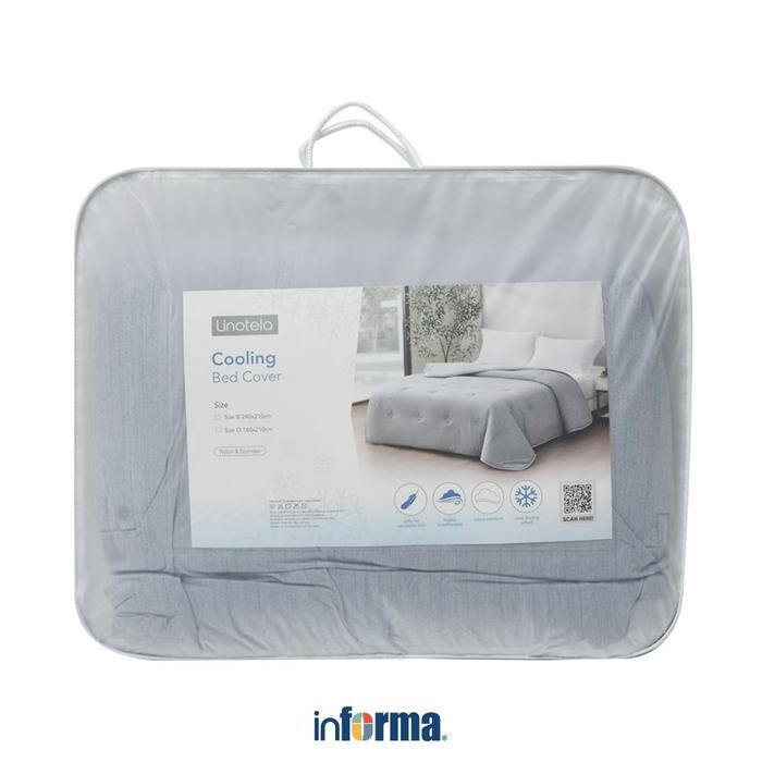 Sale Informa Linotela 160X210 Cm Bed Cover Cooling Nilon & Spandex - Abu-Abu Selimut Ranjang Pelapis