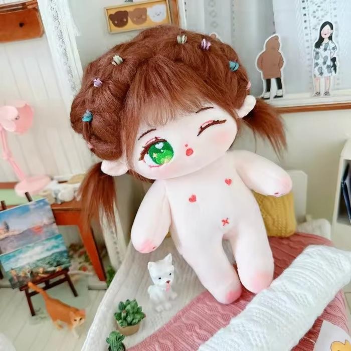 20Cmplush Toy Doll / Cotton Doll With Skeleton /Boneka Kapas Crazy And Cute Hair Doll / Non
