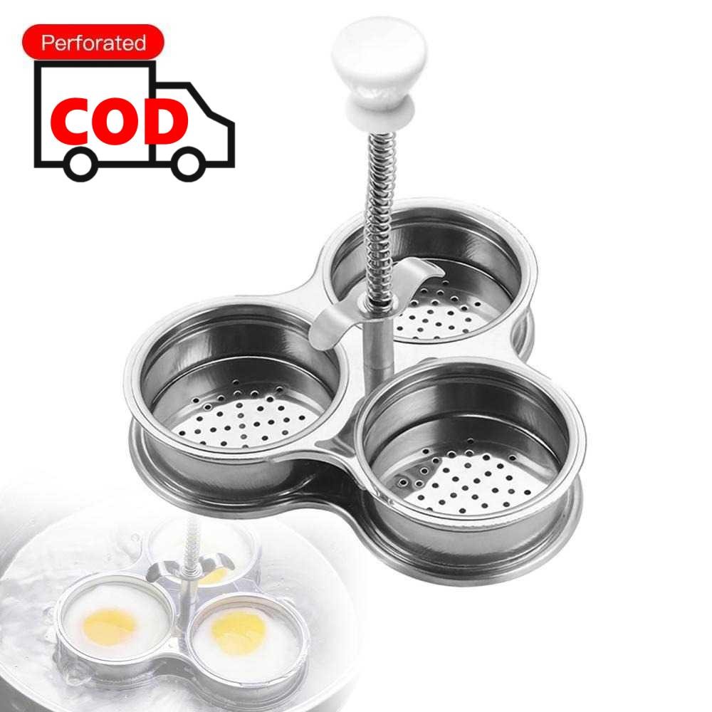 Alat Perebus Telur Stainless Steel Praktis Mudah Memasak Telur Matang Setengah Matang dan Makanan La