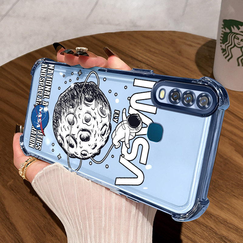 Casing Hp untuk VIVO Y17 Y15 Y12 Y3 Y3s 2020 Y12i Case Astronot NASA Kasing Perlindun Anti-Drop airb