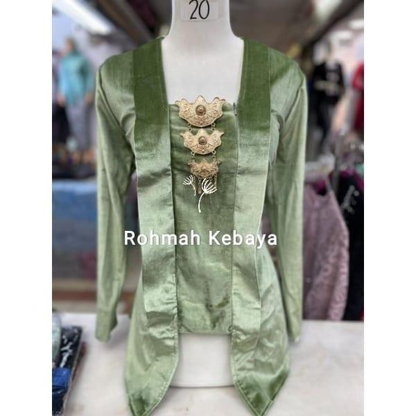 Riana Kebaya - Atasan Kebaya Kutubaru Bludru / Kebaya Bludru Modern / Kebaya adat jawa / Kebaya