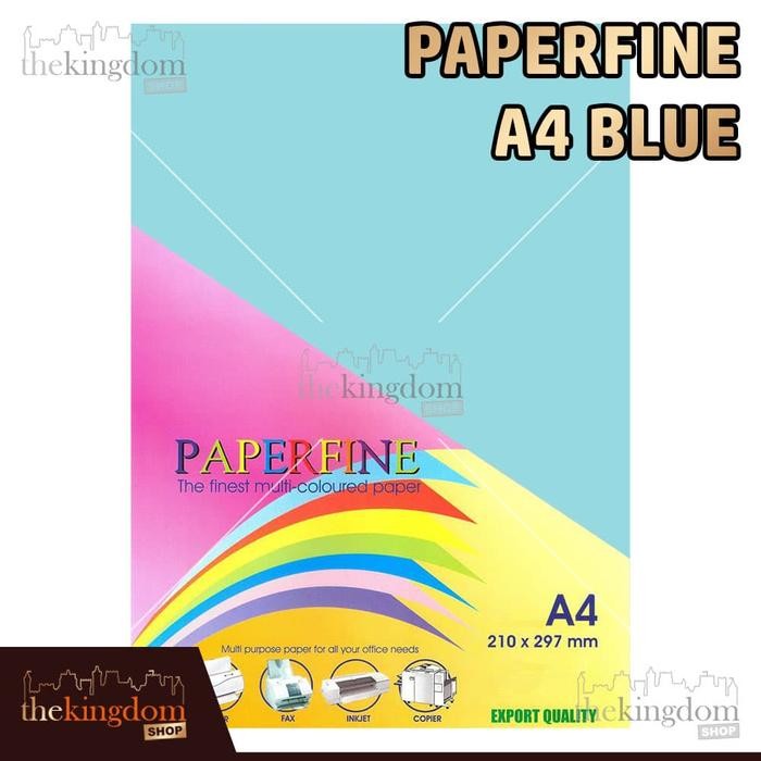

HRG DISKON Paperfine Kertas HVS Warna A4 Blue Biru Muda Isi 100 Lembar Kode Warna 180