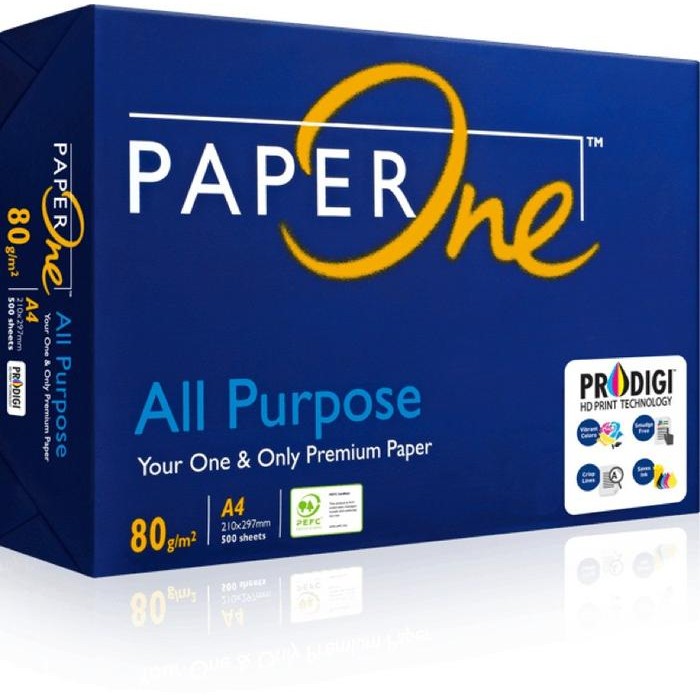 

HRG DISKON Kertas HVS PAPERONE PAPER ONE A4 80 Gsm Gram Putih Stationery