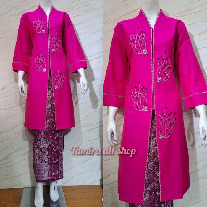 Atasan kebaya kurung taffeta Payet mutiara//Kebaya pesta Melayu