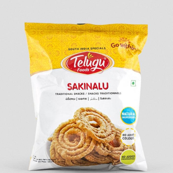 

Promo Telugu Foods Sakinalu Snacks 130gr Cemilan India Gurih