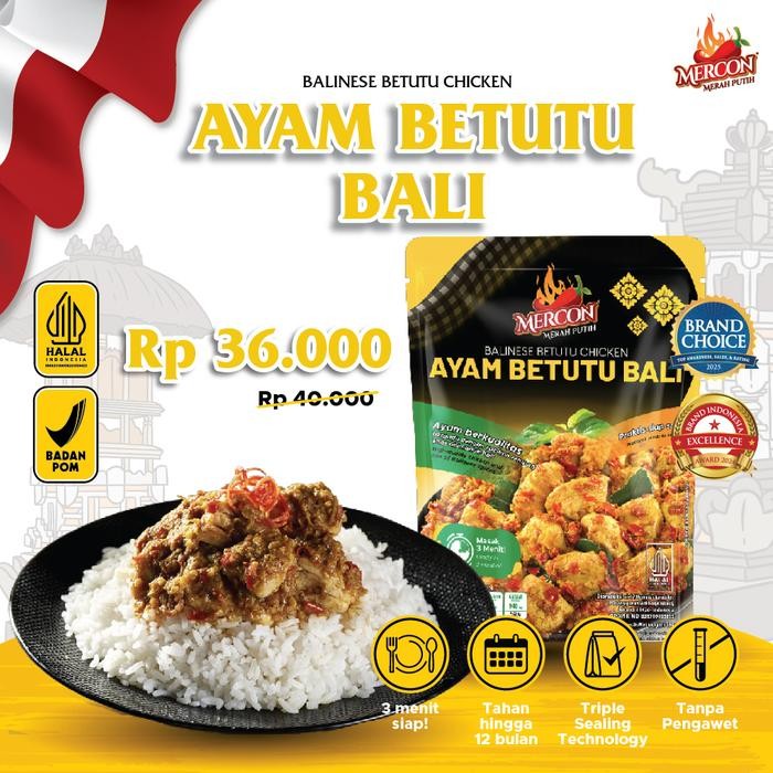 

Baru Mercon Merah Putih - Ayam Betutu 150g Limited Edition