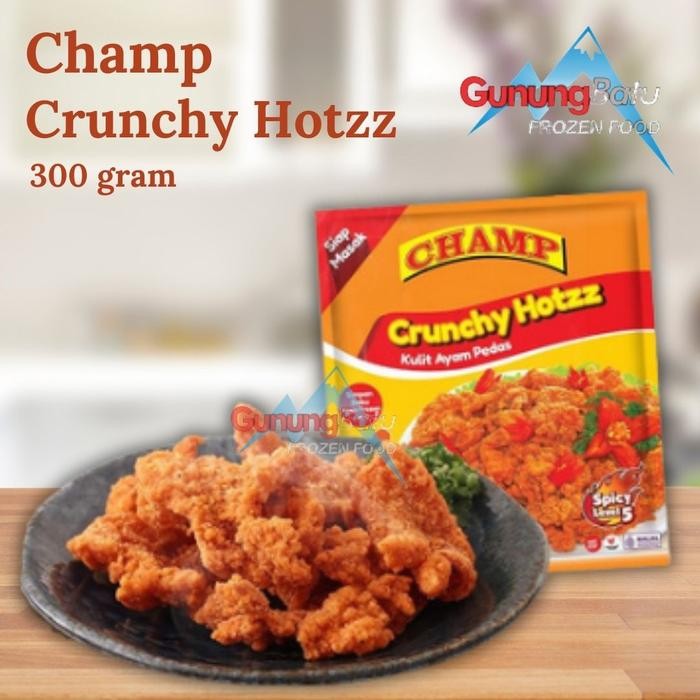 

Baru Champ Crunchy Hotzz 300gr - Kulit Ayam Pedas