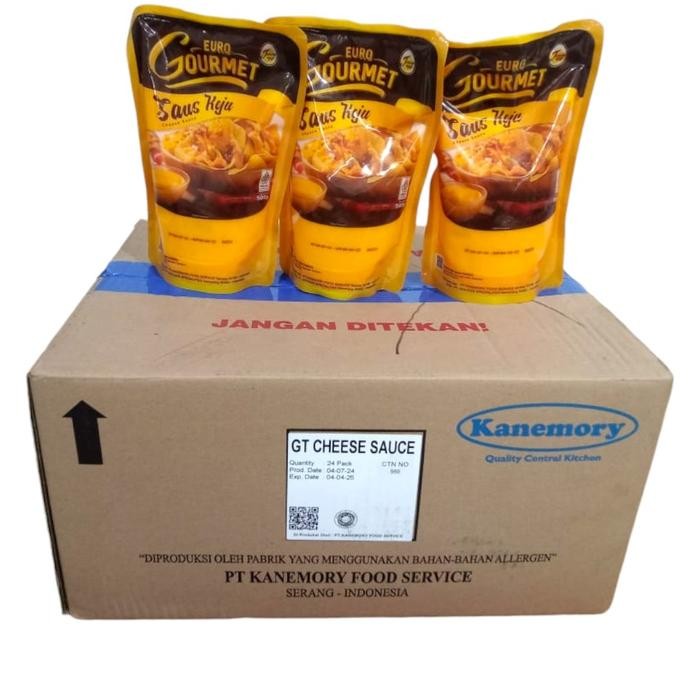 

Saus saos keju cair instan cheese sauce Euro Gourmet halal 24 x 500 gram 500gram (1 Dus)