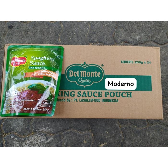 

Delmonte spaghetti sauce 250gr kartonan isi 24 pcs