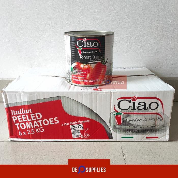 

GOJEK! 1 dus Ciao Peeled Tomato 2500gr - Tomat Kupas Chopped 2.5kg