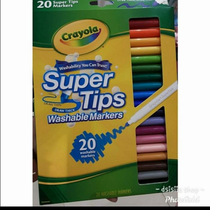 

Crayola Super Tips Washable Makers 20 Pcs Original / Spidol Warna