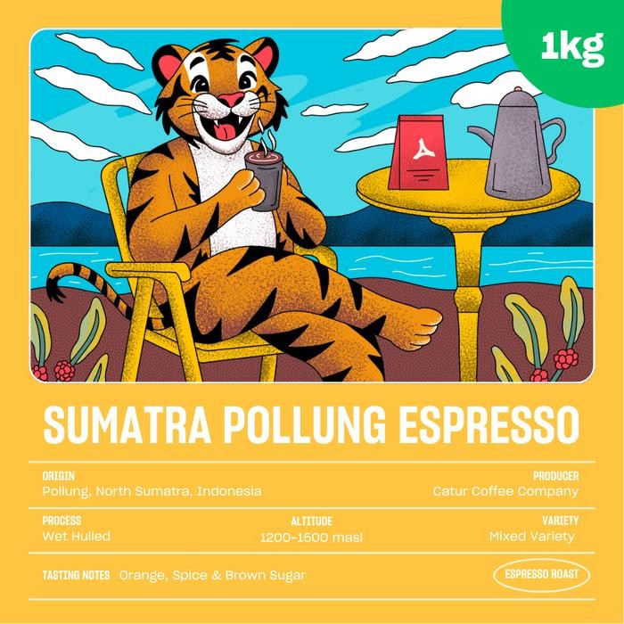 

Biji Kopi Arabica Sumatra Pollung Espresso Coffee Beans 1 KG