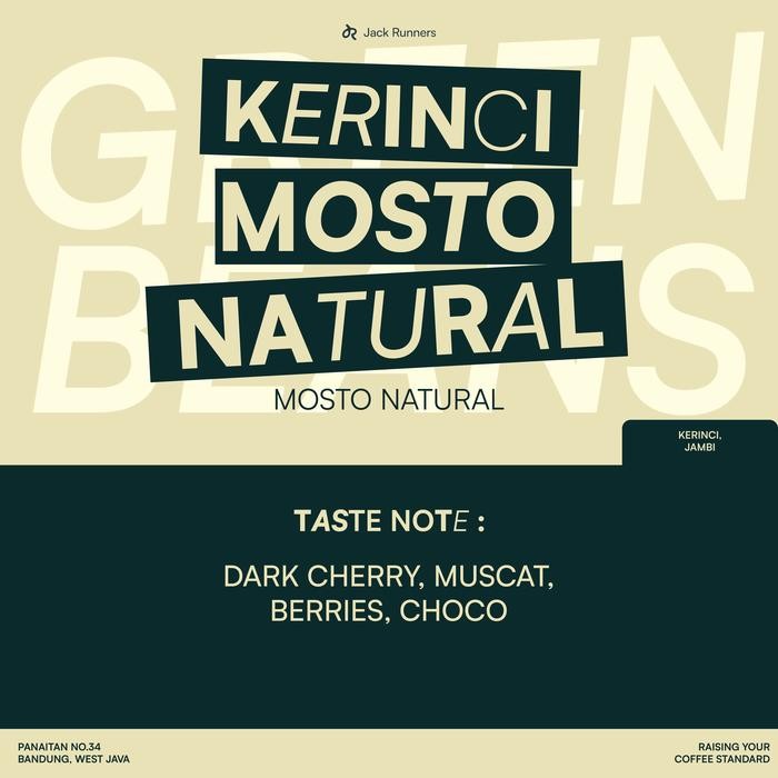 

JACK RUNNERS ROASTERY - KERINCI MOSTO NATURAL - GREEN BEANS COFFEE
