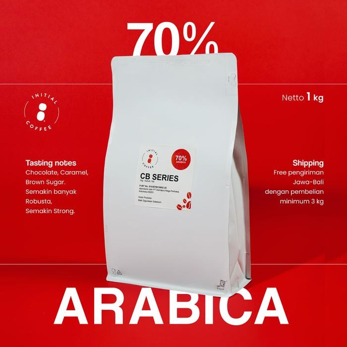 

Biji Kopi 70% Arabica CBF Commercial Blend Initial Coffee 1 kg