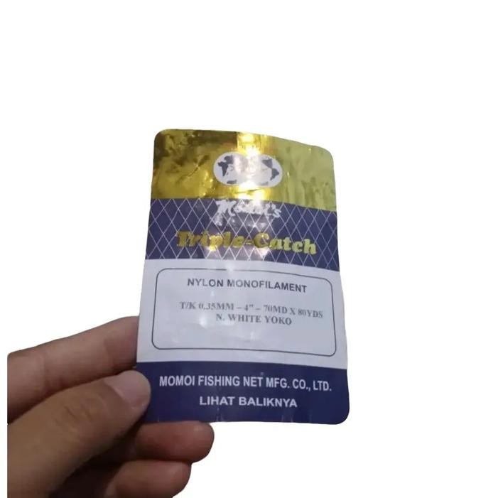 Jaring Ikan Momoi 4 Inchi 0.35 70Md/80Yds Yoko Jaring Udang Lobster Pukat Ikan Jaring Momoi Jaring
