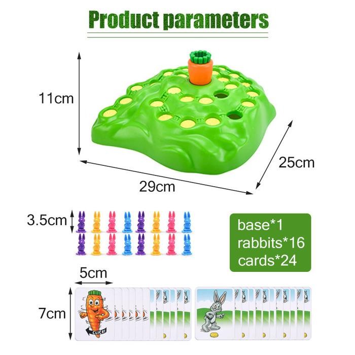 Mainan Board Game Anak Urat Tangga Bunny Hop Funny Rabbit Family Fun Board Game