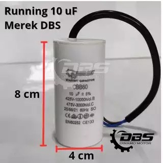 

Kapasitor Running 10 uF Merek DBS Kondisi Baru