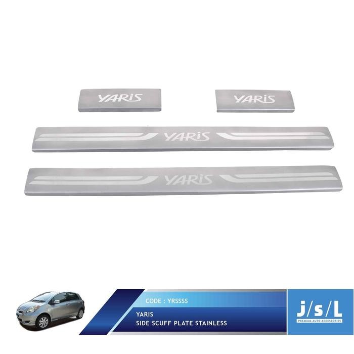 JSL SILLPLATE SAMPING YARIS SIDE SCUFF PLATE STAINLESS