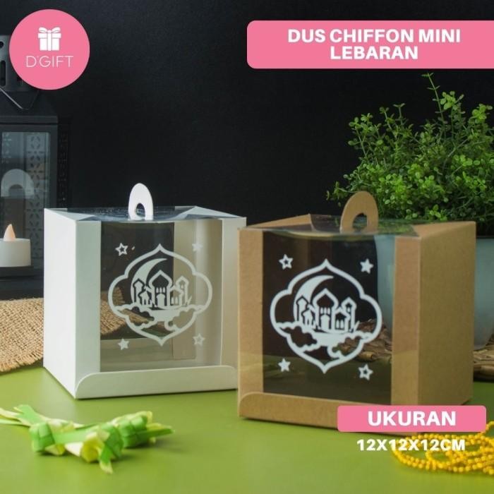 (Allthebest) Dus Kotak Chiffon Mini Mika Tart Mini Transparan Korean Cake Box