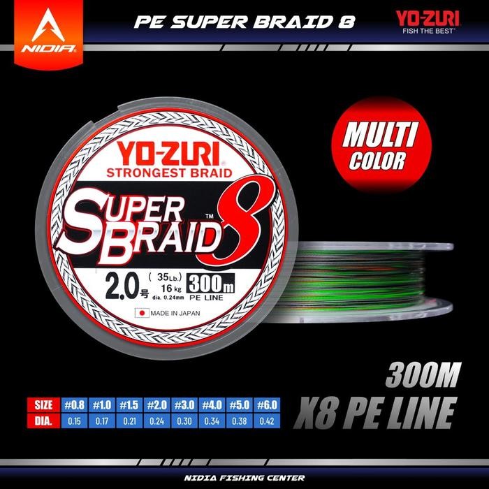 Senar Pancing Pe Yozuri Superbraid 8 300 Meter