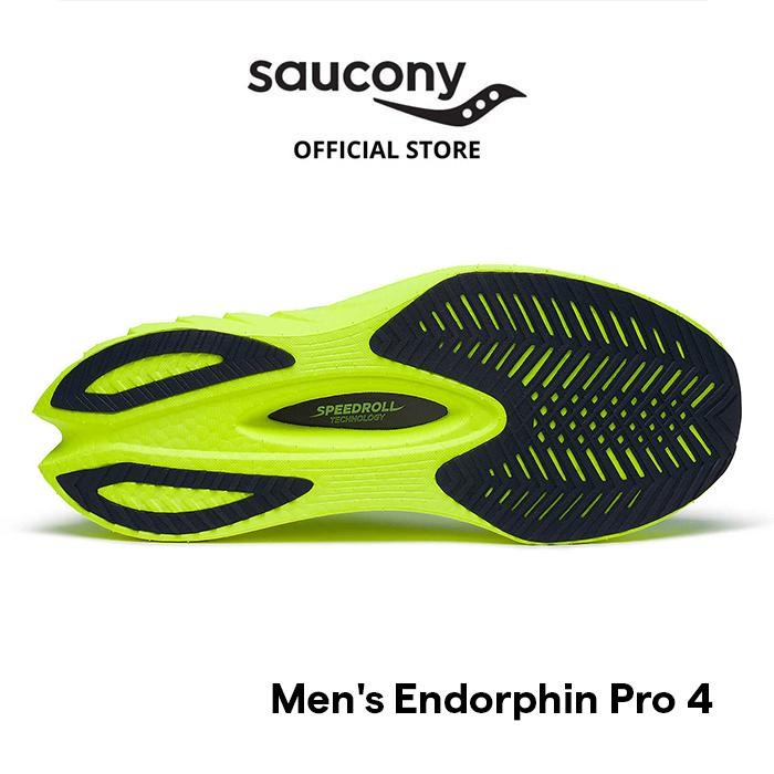 Sepatu Lari Pria SAUCONY Shoes Endorphin Pro 4 Men - Citron / Silver