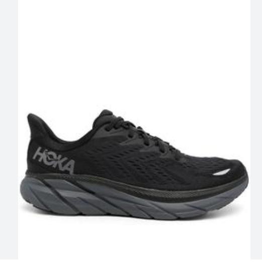 SEPATU HOKA ONE ONE CLIFTON 8 ALL BLACK 39-45 (terlaris) (terbaik) (termurah)