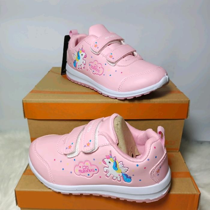 SEPATU ANDO MINICORN VELCRO, SEPATU FASHION ANAK CEWEK, SEPATU SNEAKER, SEPATU ANAK PAUD DAN TK,