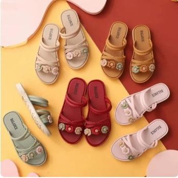 SB82 SANDAL SELOP ANAK BUNGA BALANCE TALI PEREMPUAN CEWEK