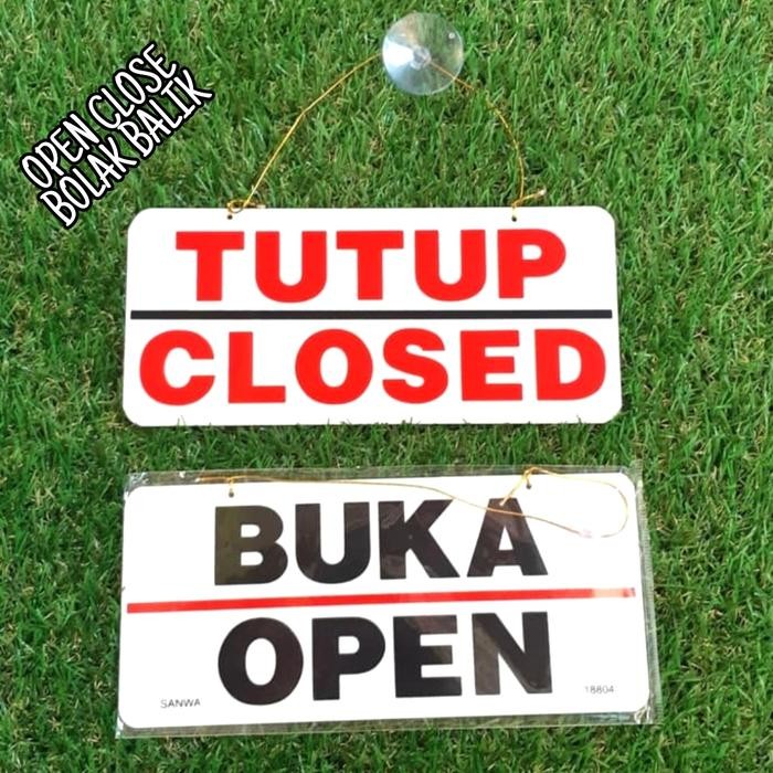 

ID SIGN BOARD ACRYLIC OPEN BUKA CLOSE TUTUP AKRILIK PERINGATAN SIGN LABEL