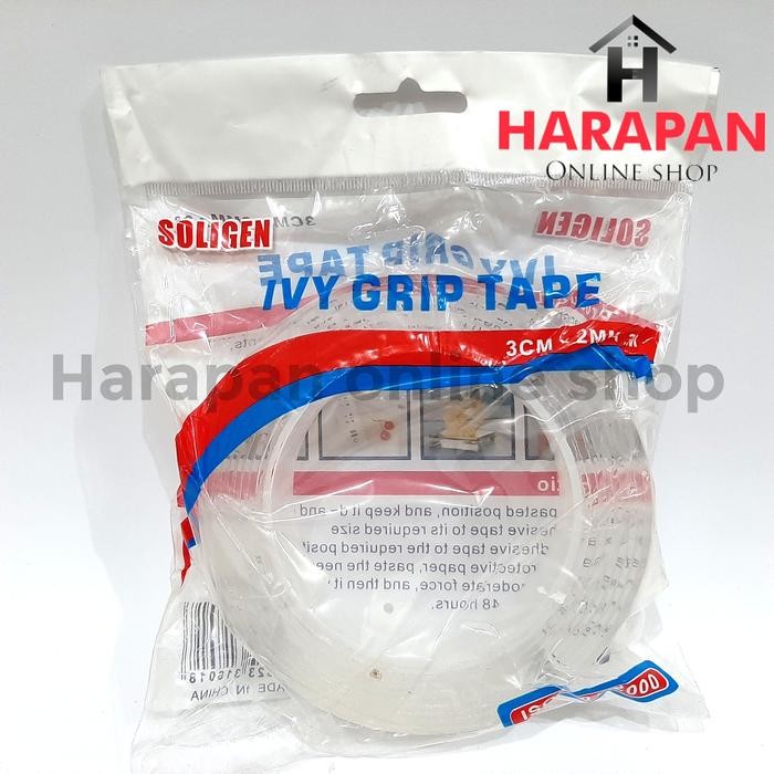 

ID DOUBLE TAPE 3M BENING / TRANSPARAN SOLIGEN - IVY GRIP TAPE 3CMX 2MMX3M