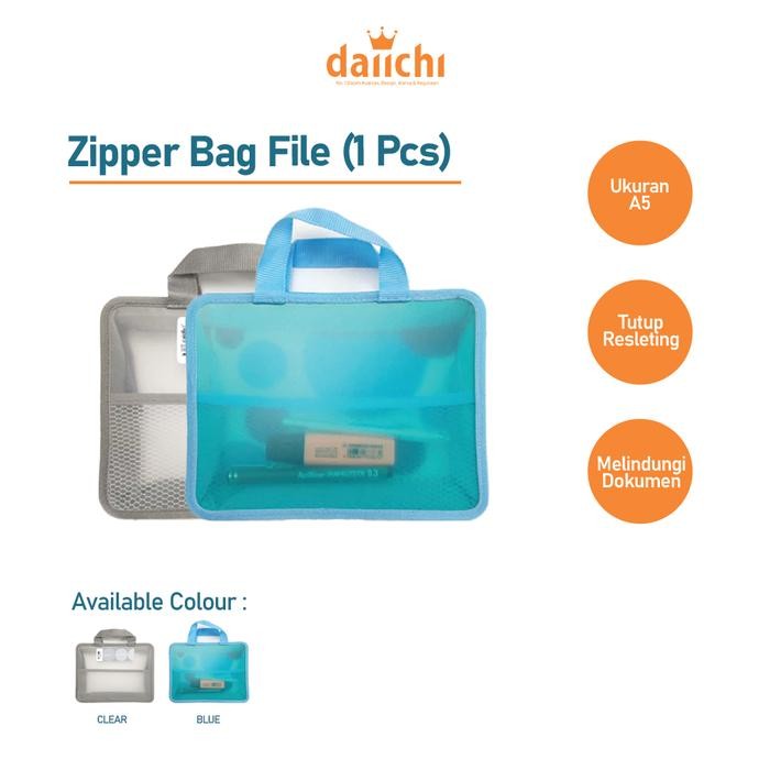 

ID MAP PLASTIK RESLETING ZIPPER FILE A5 DAIICHI POP