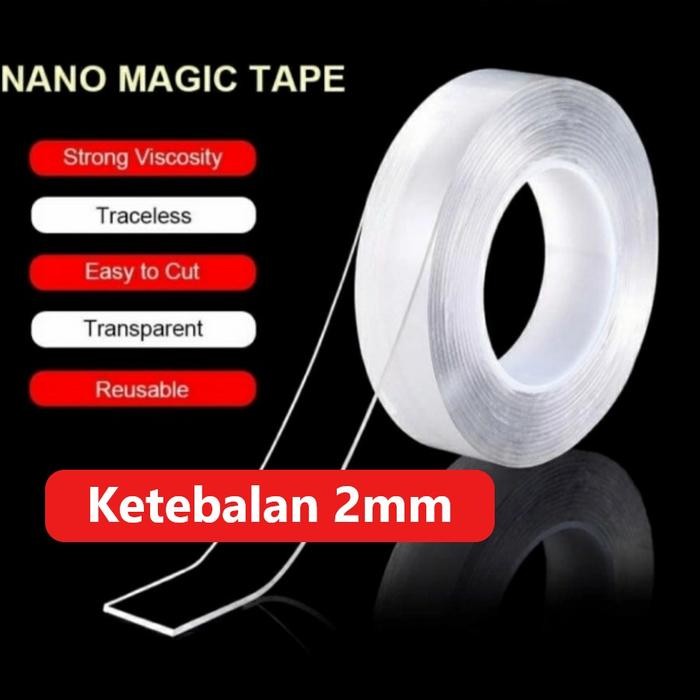 

ID DOUBLE TAPE NANO GEL TRANSPARAN DINDING TOILET 3M X 30MM BISA CUCI