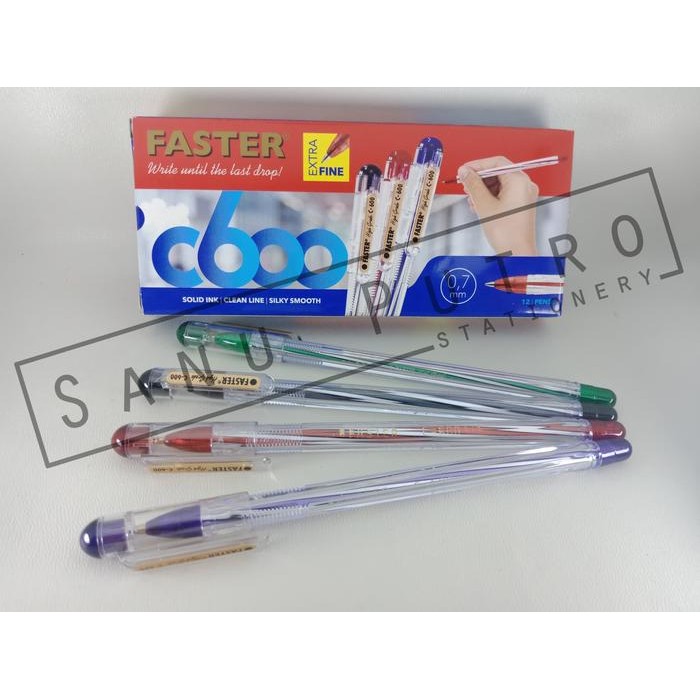 

ID PULPEN FASTER C600 BIRU HITAM TINTA STATIONARY
